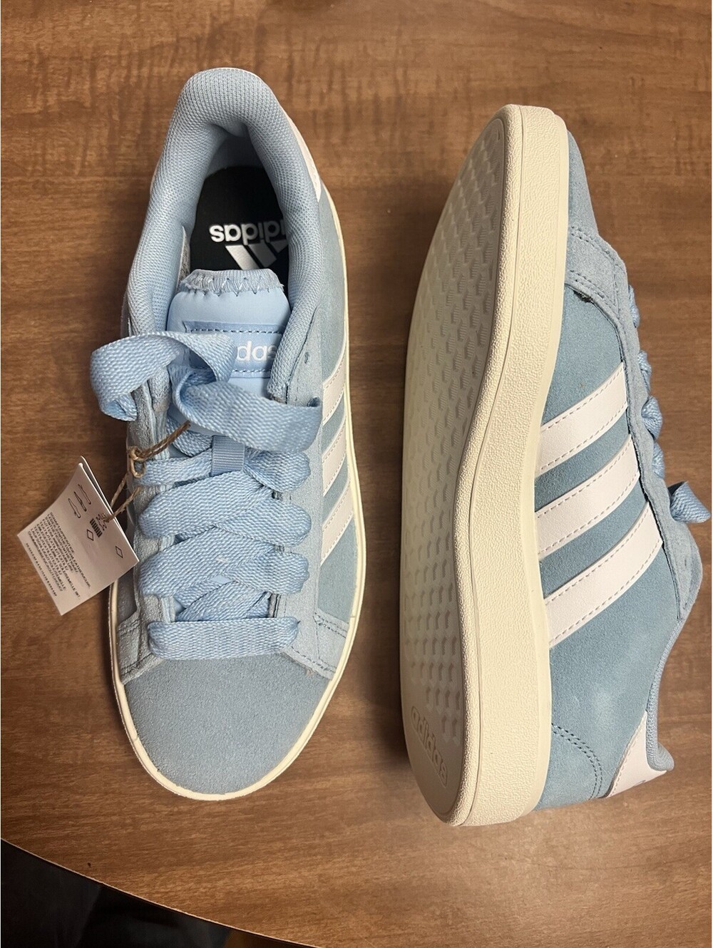 adidas Grand Court Base 00s Blue White Women's Casual Shoes Trainers Footwear